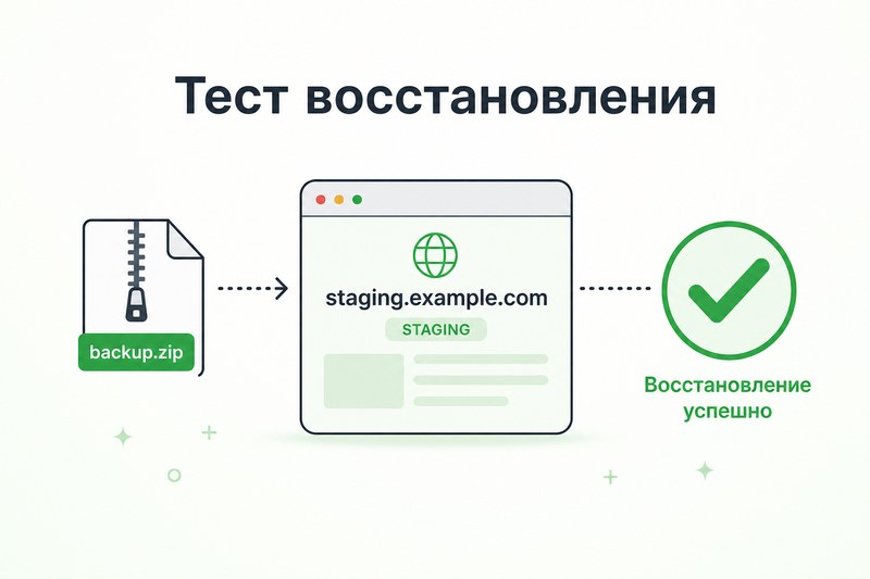 Тестовое восстановление бэкапа WordPress