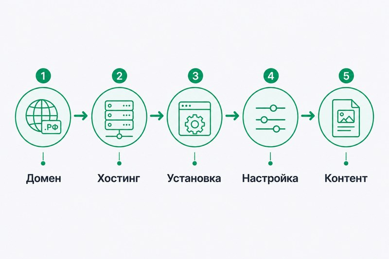 Этапы создания первого сайта на WordPress