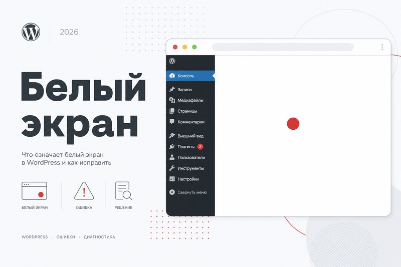 Белый экран WordPress без контента в браузере
