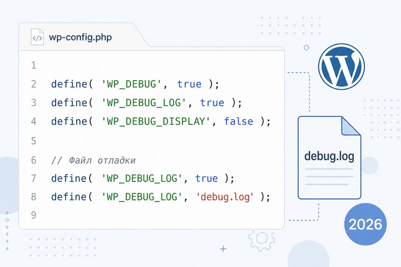 Включение WP_DEBUG_LOG в WordPress