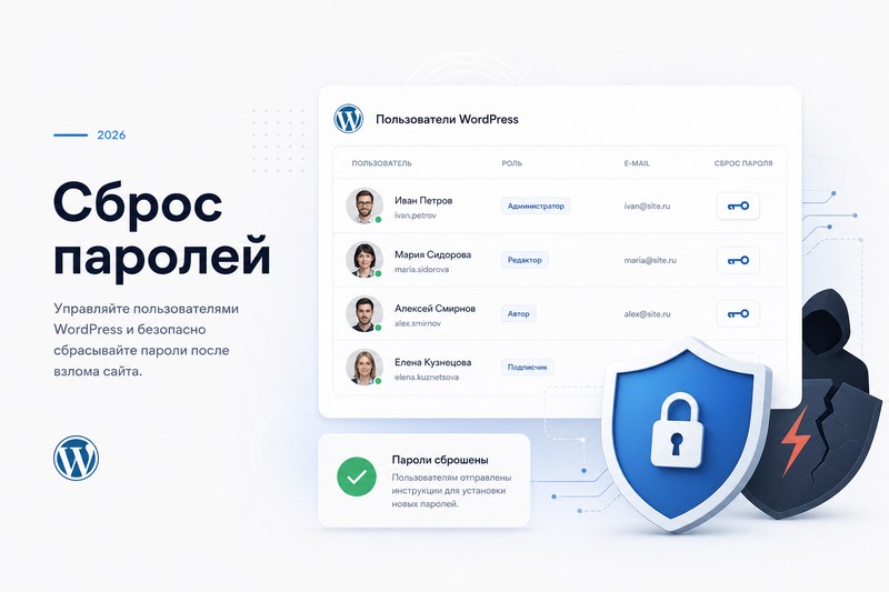Смена паролей после взлома WordPress