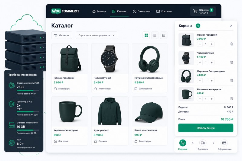 Требования хостинга для WooCommerce