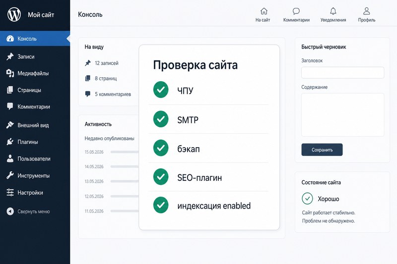 Чек-лист после установки WordPress