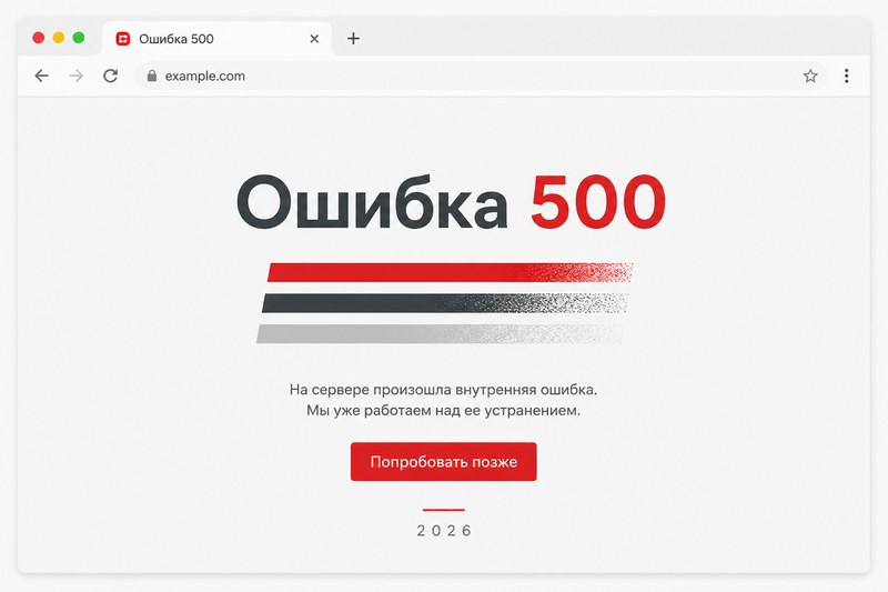 Ошибка 500 Internal Server Error в браузере
