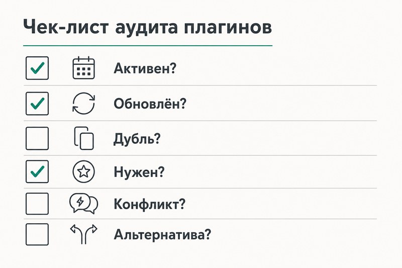 Чек-лист аудита плагинов WordPress
