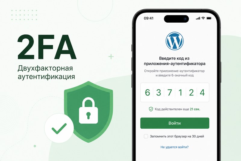 Двухфакторная аутентификация WordPress