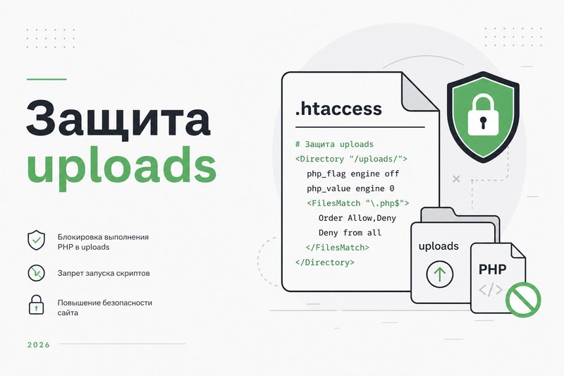Запрет выполнения PHP в uploads WordPress