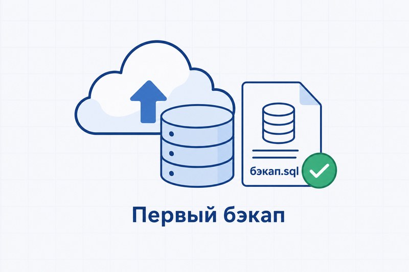 Первый бэкап WordPress после настройки