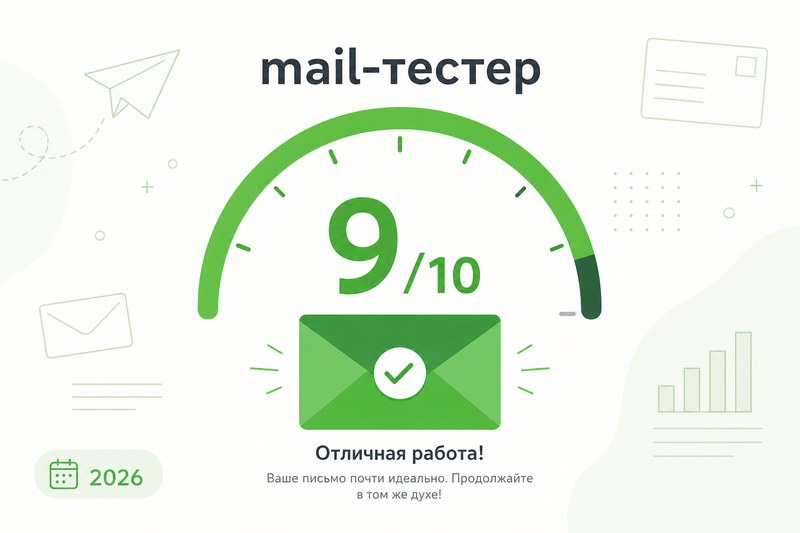 Проверка доставляемости писем mail-tester