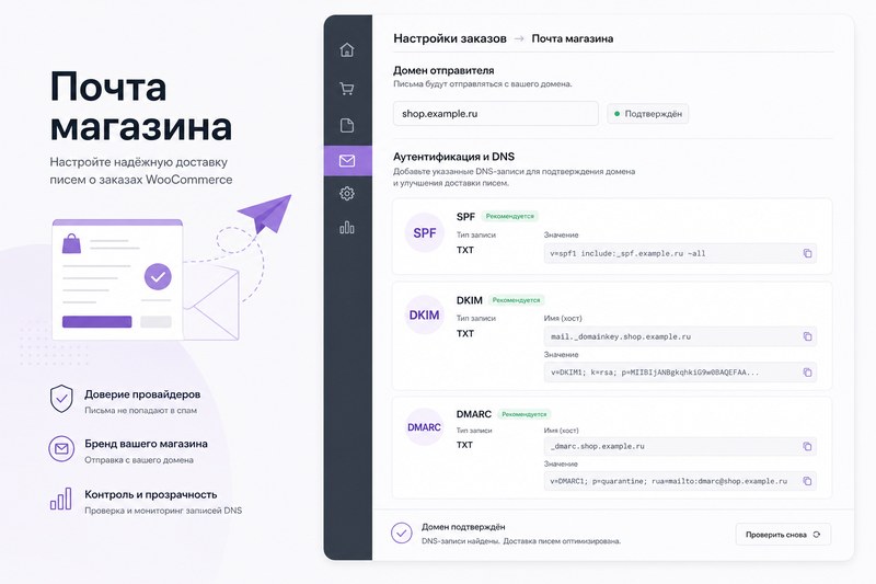 Настройка DNS для почты домена