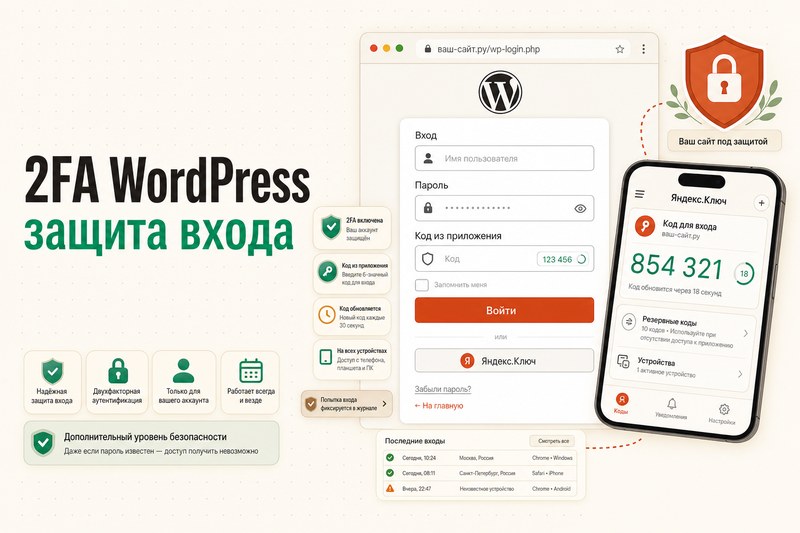 Двухфакторная аутентификация WordPress: пошаговая настройка