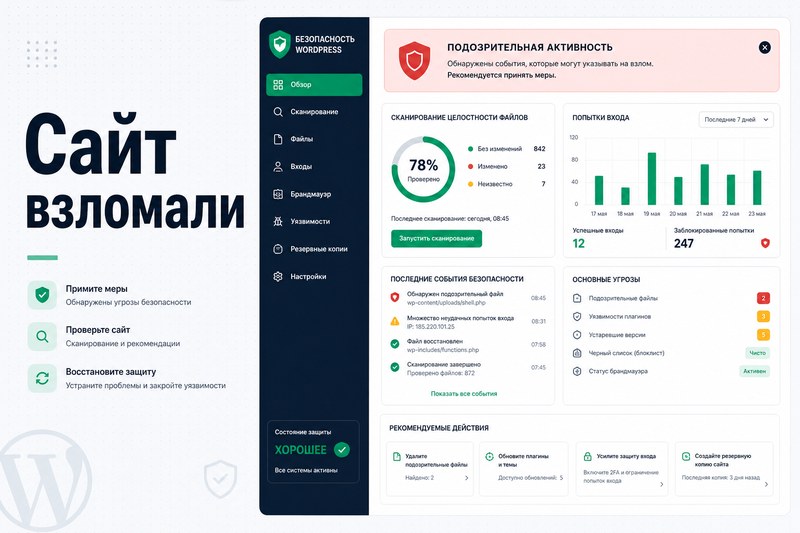 Взлом WordPress: план восстановления сайта за вечер