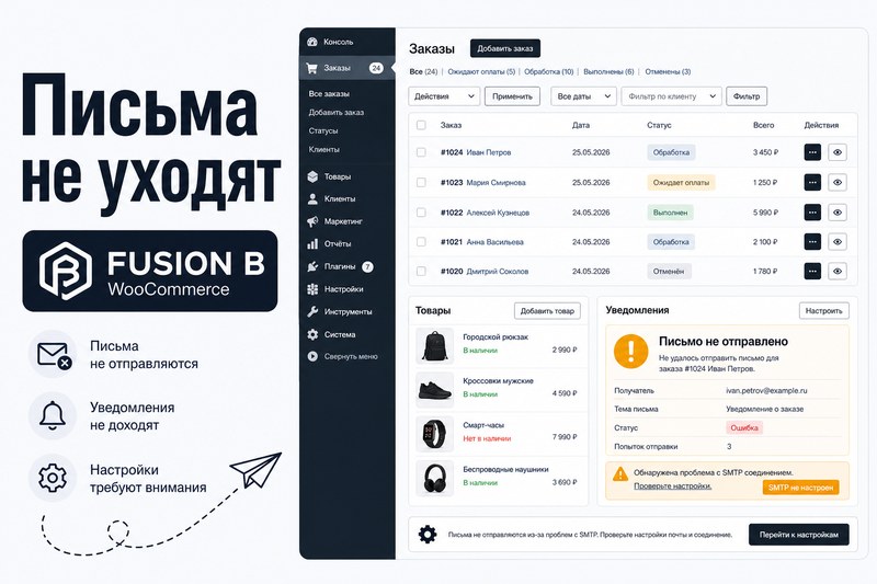 WooCommerce не отправляет письма: 5 причин и починка