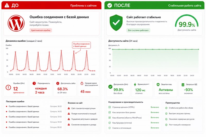 Магазин падал каждые 2–3 часа: «Establishing a database connection»