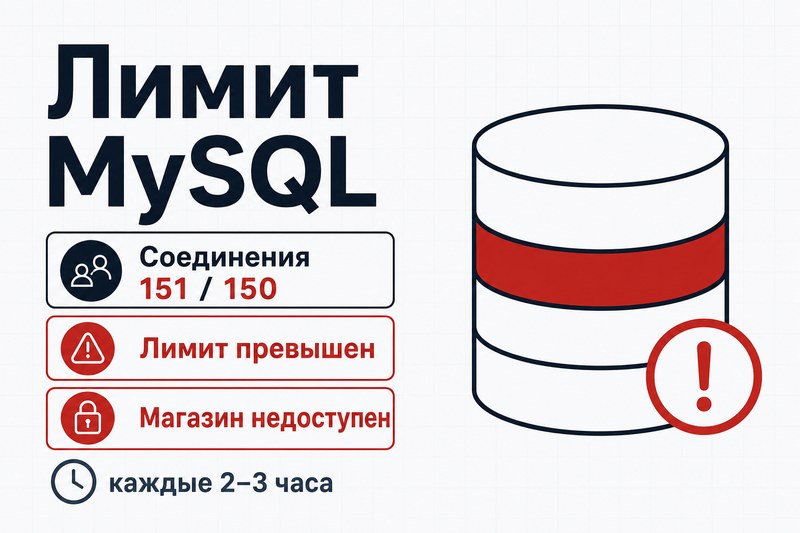 Магазин падал каждые 2–3 часа: «Establishing a database connection»