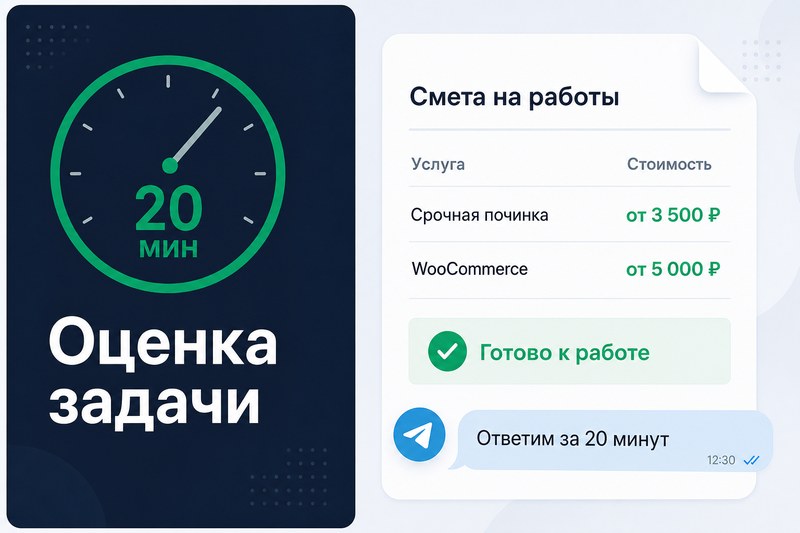 Оценка задачи за 20 минут