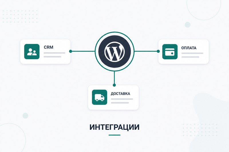 Интеграция сайта на WordPress с CRM, оплатой и доставкой