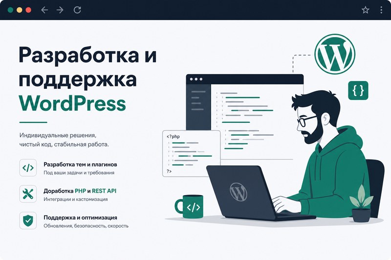 Программист сайта на WordPress — PHP, плагины, REST API